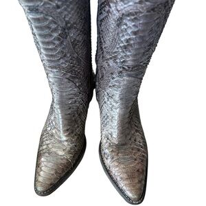 Vintage Italian Snakeskin Boots Women’s 37.5 (7.5 US) – Western Y2K Exotic